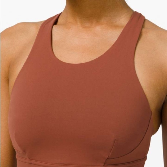 Lululemon NWOT Wunder Train Long-Line Bra Med Support C/D Cups Dark Terracotta - Picture 5 of 10